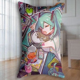 初音未来Miku二次元动漫抱枕可爱卡通房间装饰靠垫定制学生日礼物