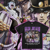 T恤男夏季 新款 日系动漫JOJO 承太郎短袖 奇妙冒险宽松半袖 上衣潮