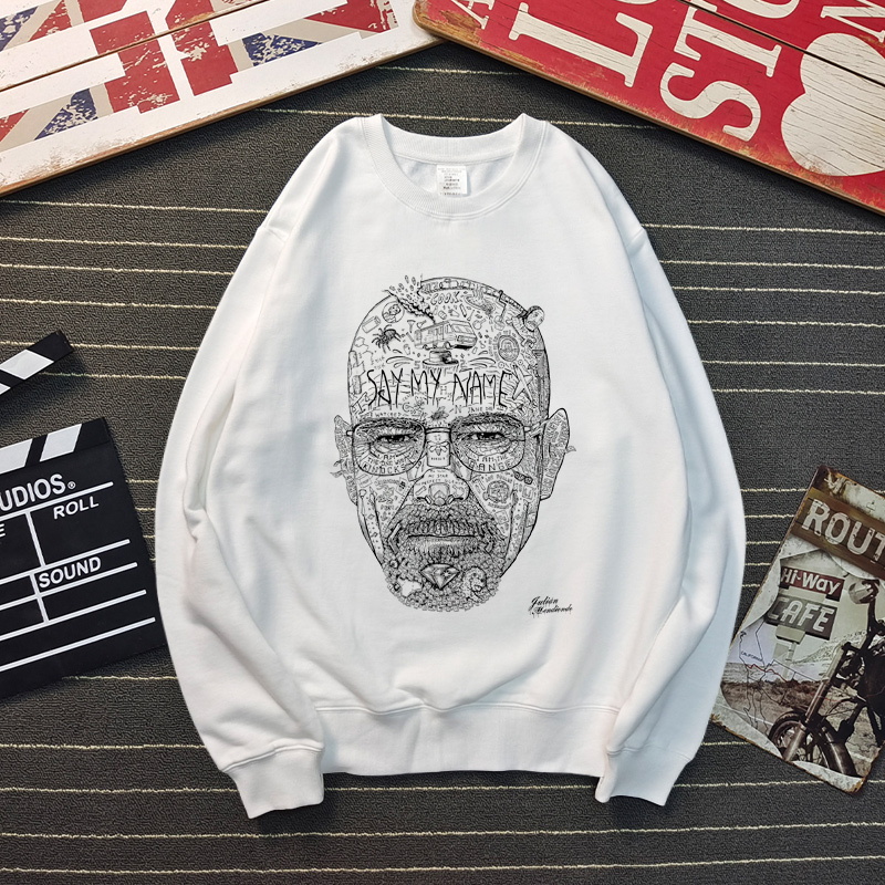 绝命毒师圆领秋季美式高街卫衣