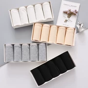 Đồ lót trẻ em lớn cho bé gái 12-15 tuổi mùa thu 2019 mới 5 hộp quà tặng cotton đen trắng đồ lót nữ - Bộ quà tặng