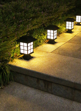 两用大号太阳能灯户外庭院灯花园草坪插地灯景观装饰路灯中式防水