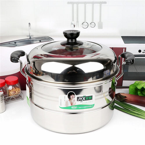 家兴32cm双篦蒸锅多层大汤锅炖锅