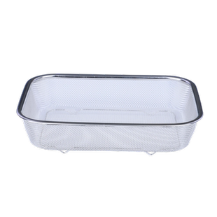 304硬网沥水篮洗菜篮洗米篮长方形网篮密网过滤网筐果篮网盆漏篮