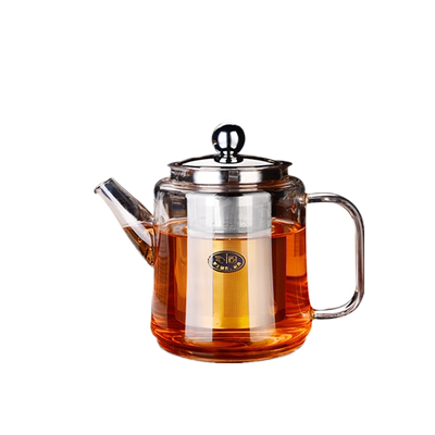 不锈钢可直火玻璃茶壶送杯