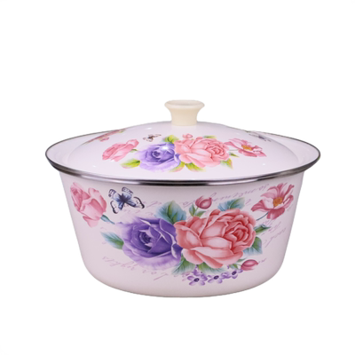 珐琅搪瓷盖盆多用盆加深