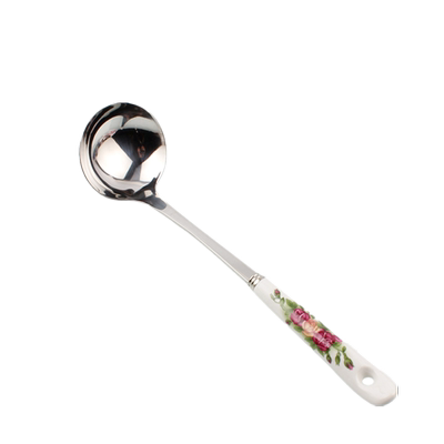 兴跃时尚陶瓷不锈钢涮火锅汤勺