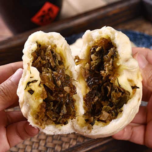 山东手工大包子早餐速食菜包素包菏泽特产粉丝芥菜包子