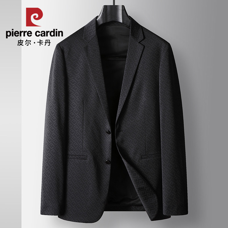 皮尔卡丹高级感男单西服外套2025秋季新款商务休闲小西装通勤上衣