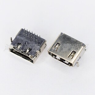 HDMI母座｜高清数据接口｜ 19P三排针插件高清盒子插座 HD01-024