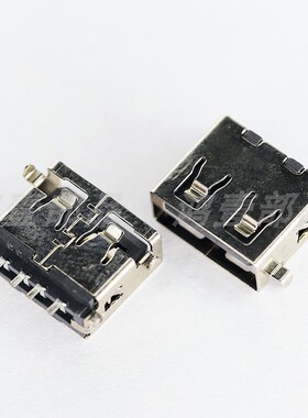 移动电源配件 USB插座 A型 90度弯脚沉板式USB母座USB-AFD-HC1100