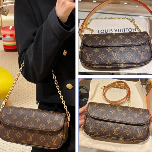 Женская сумка LV/Louis Vuitton New Avy Chain Sacks Старый цветок подмышечный маджонг Маджонг Кузен M81911
