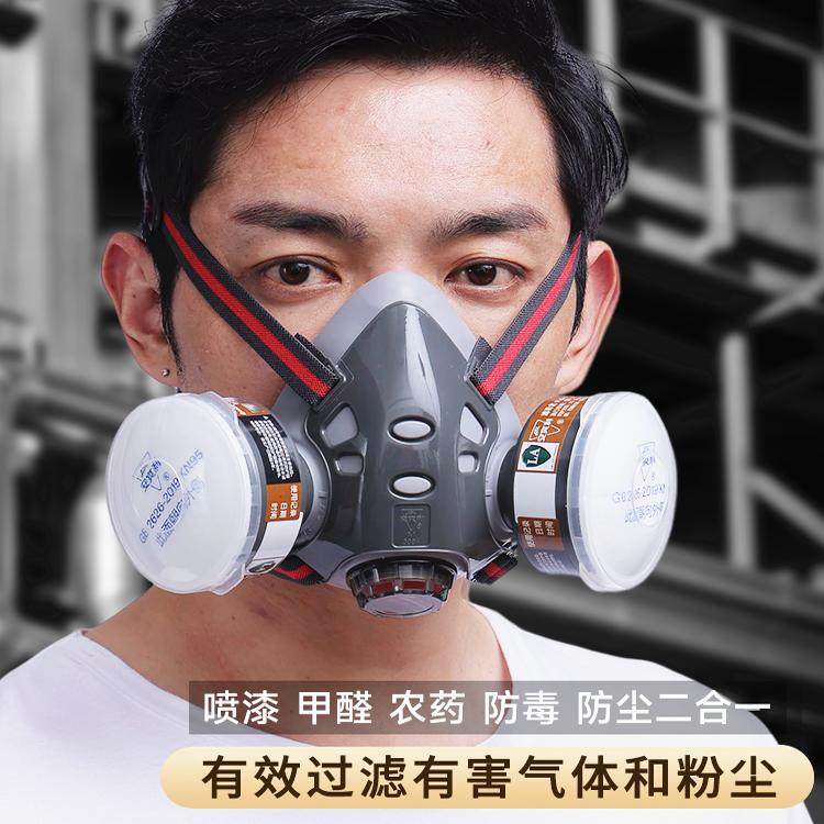 防毒面具全面罩防尘面具防工业粉尘全脸喷漆专用防护防烟氧气甲醛