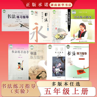 课标教科书 书法练习指导（实验）小学五年级上册教材 人美 青岛 江苏少儿 华文 湘美 河北美术 粤教 北师大