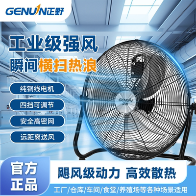 正野强力趴地扇工业家用落地风扇
