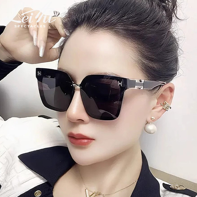 墨镜女2025新款高级感方框白色太阳镜偏光开车大脸显瘦显脸小遮阳