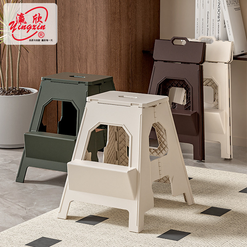 瀛欣折叠梯凳塑料便携式椅子高凳子户外家用多功能防滑两步台阶凳,住宅家具,折叠凳/马扎,淘宝优惠券,粉丝福利购,淘宝优惠卷