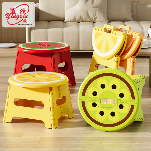 加厚卡通便携式塑料折叠凳