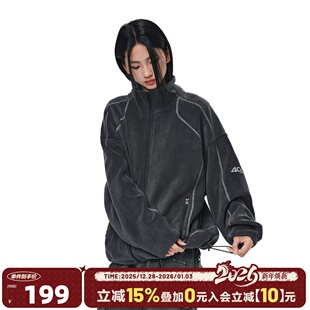 404MOB哈苏线立领奥粒绒夹克男休闲百搭抽绳冬季 加厚保暖外套2025