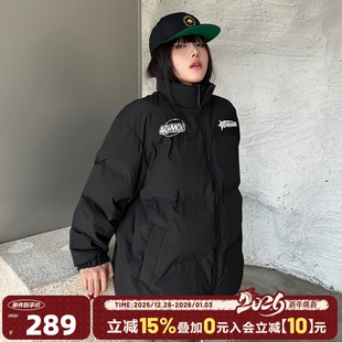 404MOB冬季 加厚棉服立领棉袄男潮流百搭保暖情侣面包服仿羽绒棉衣