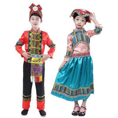 仡佬族舞台女童幼儿园学校表演服