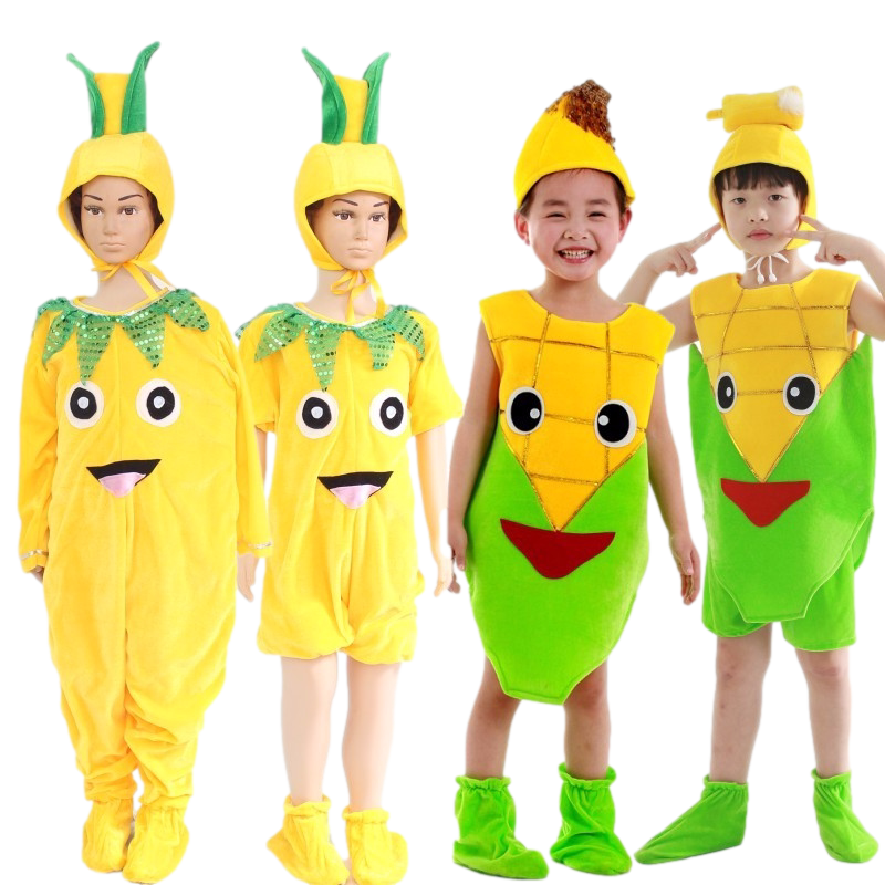 儿童玉米水果蔬菜演出服装