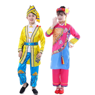 中国风儿童56个少数民族表演服小学生幼儿男女东乡族舞蹈演出服装