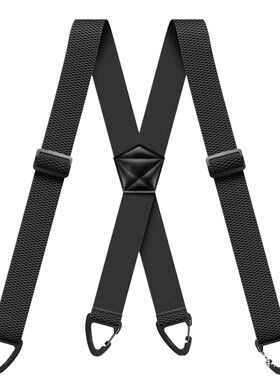 男士3.8cm宽卡钩扣重型工作背带轻便防滑塑料登山扣勾扣X型吊裤带