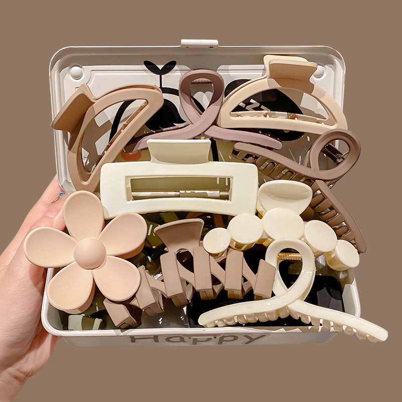 简约咖色抓夹女后脑勺盘发发卡大号发夹网红2024新款鲨鱼夹子头饰,饰品/流行首饰/时尚饰品新,发饰,淘宝优惠券,粉丝福利购,淘宝优惠卷