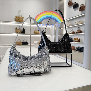 圣诞礼物CHARLES&KEITH小CK2 20681157亮片腋下包手拎包单肩包