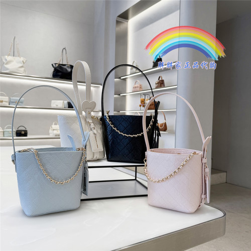 小CK菱格小香风链条水桶包子母包