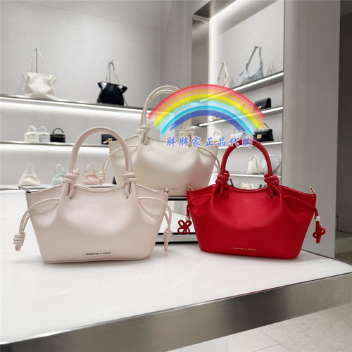 CHARLES&KEITH小CK2-30782804新年小马绳结提手托特女包单肩斜挎