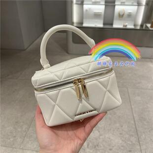 CHARLES&KEITH小CK2-80782534菱格链条手提斜挎小方包水桶包女包