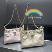 CHARLES&KEITH小CK2 10671894菱格链条单肩水桶包斜挎包小香风25