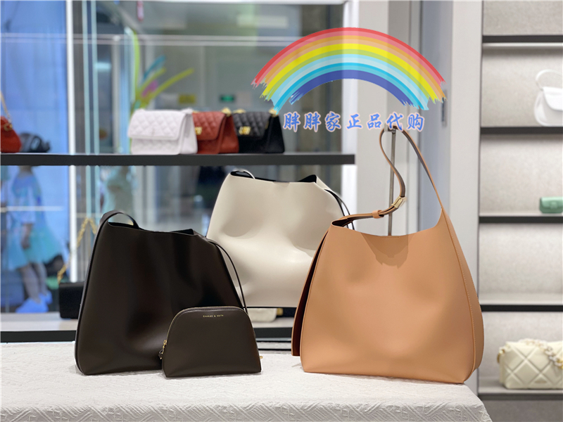 charles&keith小ck2-40270737大容量单肩托特包斜挎子母40270966