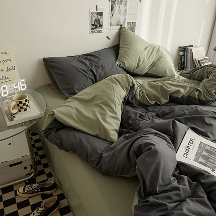 简约被套单件150x200x230双人床单被罩180x220x240被单单人三件套