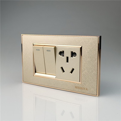 118型暗装墙壁开关插座二开五孔