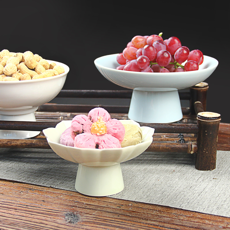 陶瓷高脚盘茶点盘甜品盘水果盘