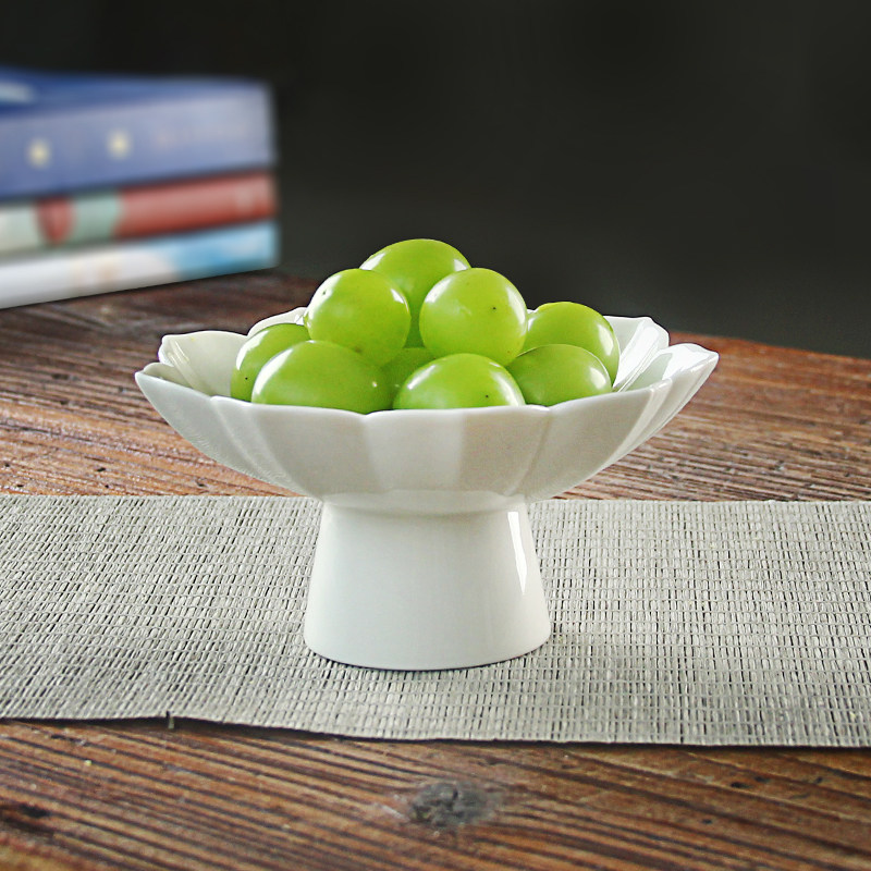 陶瓷中式茶点盘高脚盘水果盘精致点心盘禅意零食盘订婚糕点盘摆台,餐饮具,果盆/果盘/果篮,淘宝优惠券,粉丝福利购,淘宝优惠卷