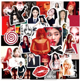 50贴金珍妮贴纸 Ruby单人贴纸专辑贴blackpink周边手机贴 jennie