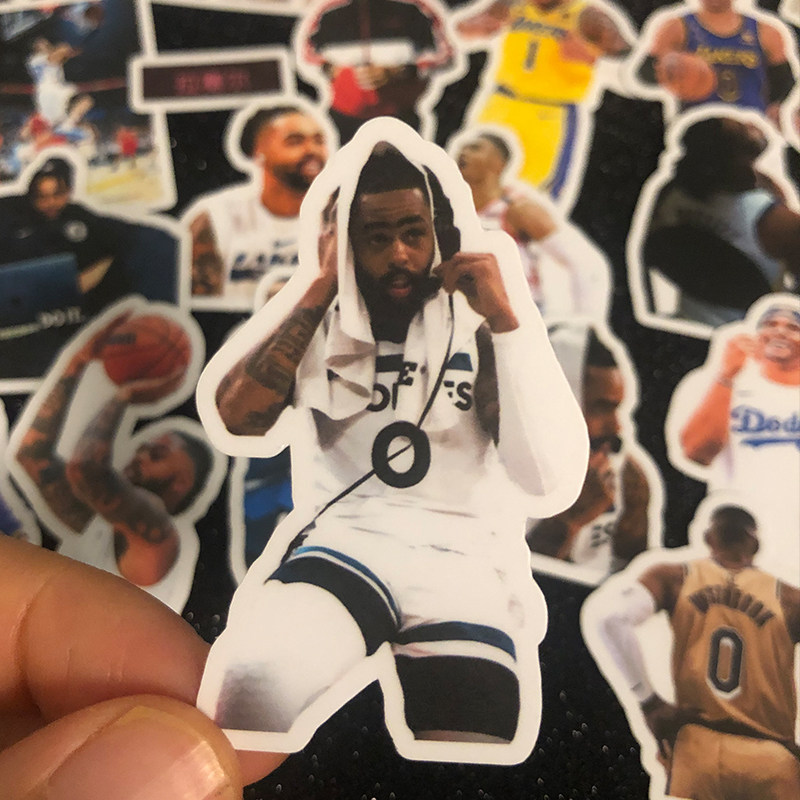 拉塞尔贴纸nba篮球运动员周边贴画明星卡贴手账电脑diy素材定制