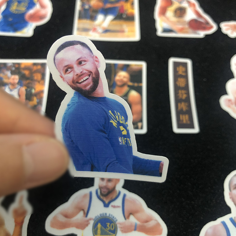 库里贴纸不干胶贴画卡贴nba金州勇士周边篮球明星周边手账装饰贴