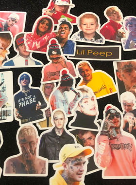 Lil PEEP 贴纸防水欧美rapper说唱歌手周边手机壳同款手账装饰贴