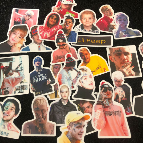 Lil PEEP 贴纸防水欧美rapper说唱歌手周边手机壳同款手账装饰贴