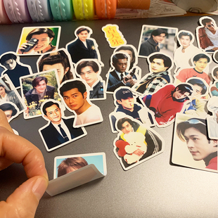 古天乐贴纸 饰 港台复古高颜值周边贴画防水笔记本手机行李箱ins装