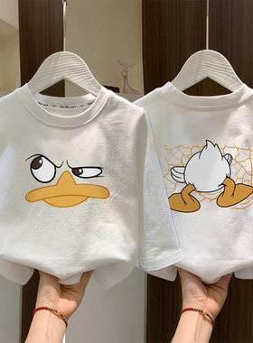 男女童长袖T恤卡通印花儿童宝宝上衣服春秋款宽松洋气纯棉打底衫