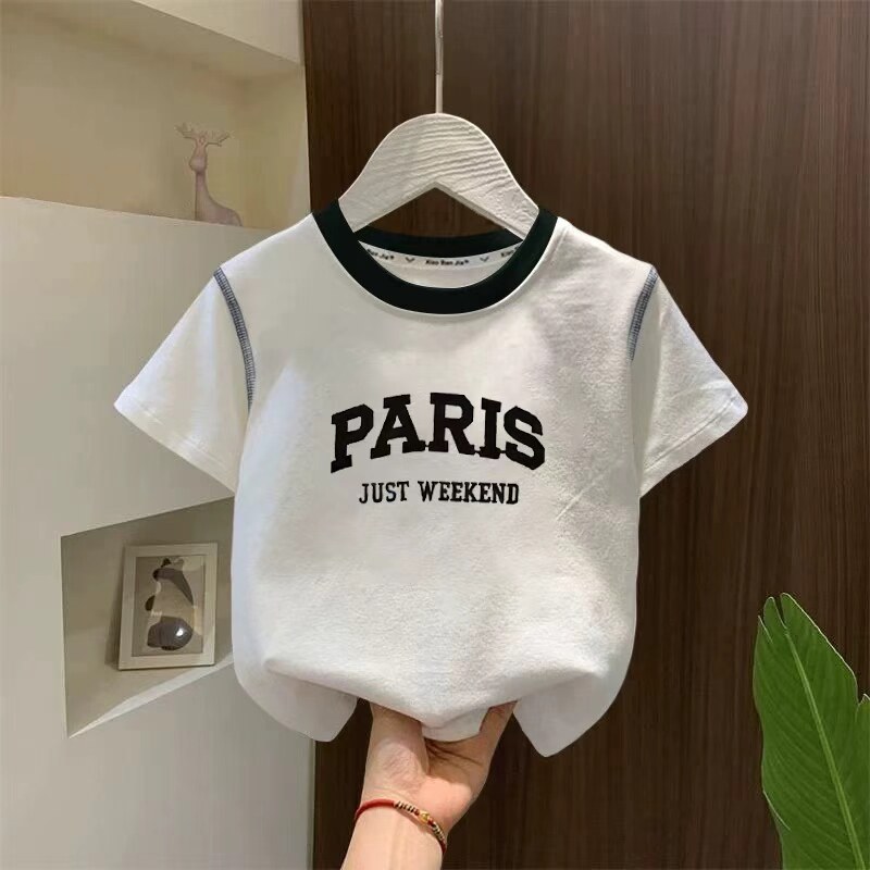 2026新款儿童纯棉短袖t恤夏季薄款男童女童半袖上衣宝宝打底衫潮
