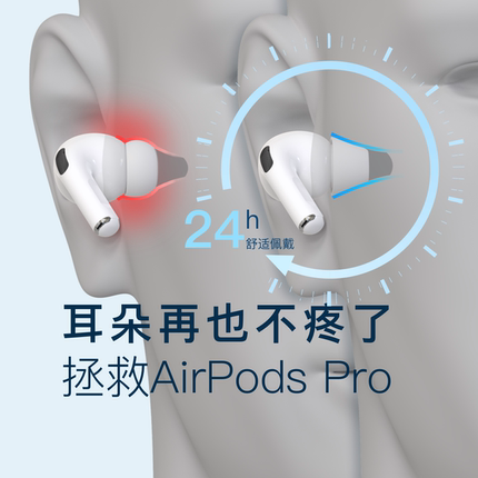 适用苹果airpodspro3耳塞防过敏减轻胀痛防痒防滑柔软二代耳塞