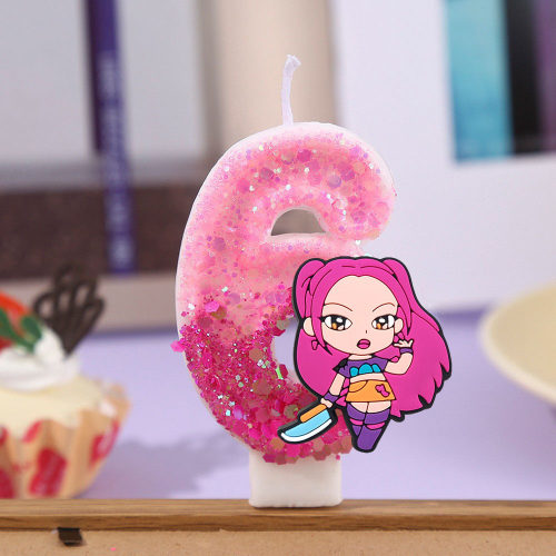 kpop demon hunter猎魔女团生日蛋糕数字蜡烛儿童派对布置装饰品