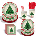 卡通圣诞节主题一次性餐具纸盘纸杯纸巾套装 饰布置 派对聚会氛围装