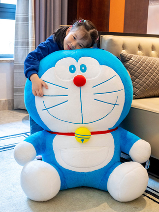 Doraemon Plush Toy, Jingle Cat Large Doll, Robot Cat Doll, Blue Chubby Plush Pillow, Stuffed Toy, Birthday Gift